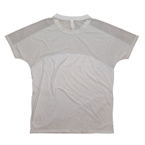 Athleta Mesh Shoulder Active Tee Women’s Small White Short Sleeve Workout Tee - Picture 3 of 11